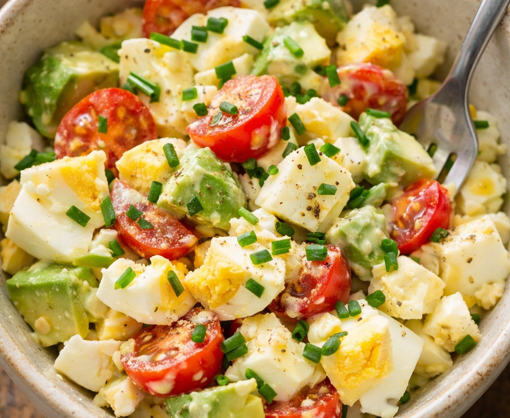 5-Minuten Ei-Avocado Bowl