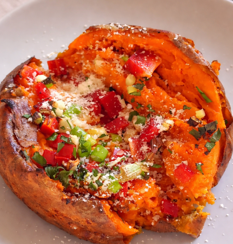 Airfryer Süßkartoffel mit würzigem Topping (einfach & alltagstauglich)