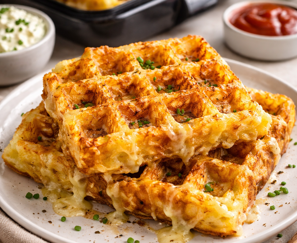 Kartoffel-Waffeln mit Käse (besser als Pommes – ehrlich)