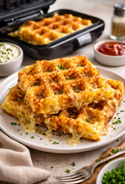 Kartoffel-Waffeln mit Käse (besser als Pommes – ehrlich)