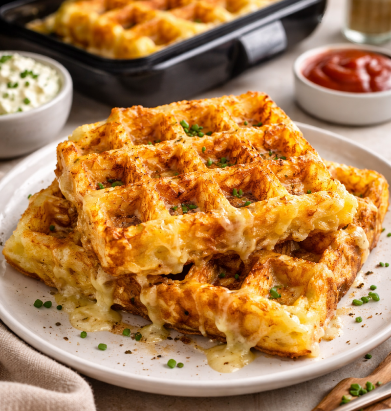 Kartoffel-Waffeln mit Käse (besser als Pommes – ehrlich)