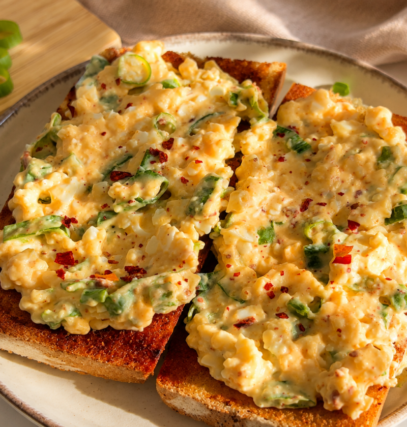 Cremiger Chili-Ei-Toast – Einfaches Frühstück mit griechischem Joghurt