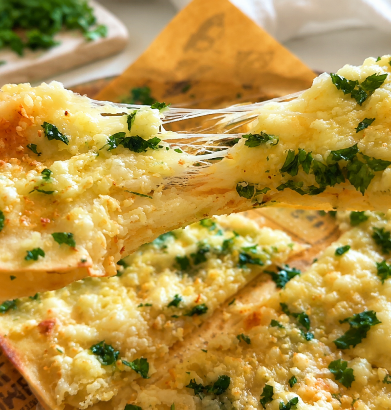 Airfryer Tortilla-Knoblauchbrot mit selbstgemachter Knoblauchbutter